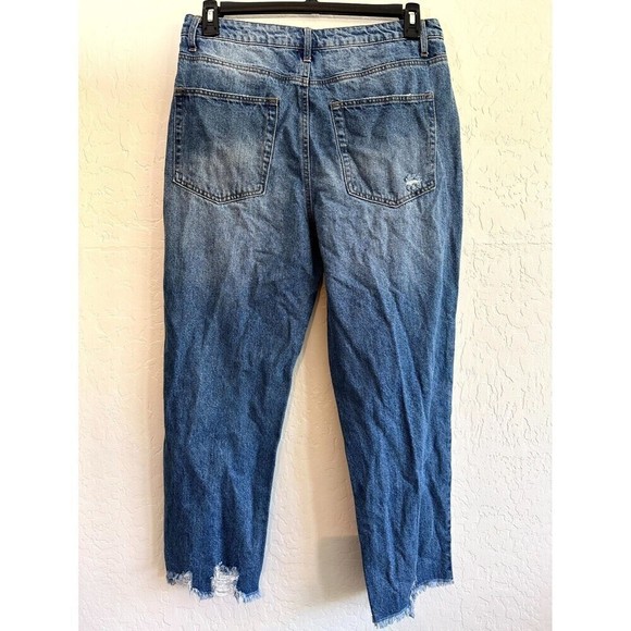 Vanilla Star Distressed Button Fly 90s Boyfriend Jeans Women's Size 15 Blue - Picture 6 of 16